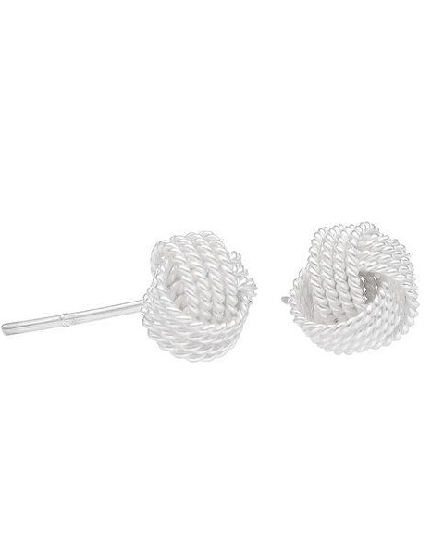 pakilia Silber Ohrstecker Knoten verschlungen Fair-Trade und handmade – Ansicht 2