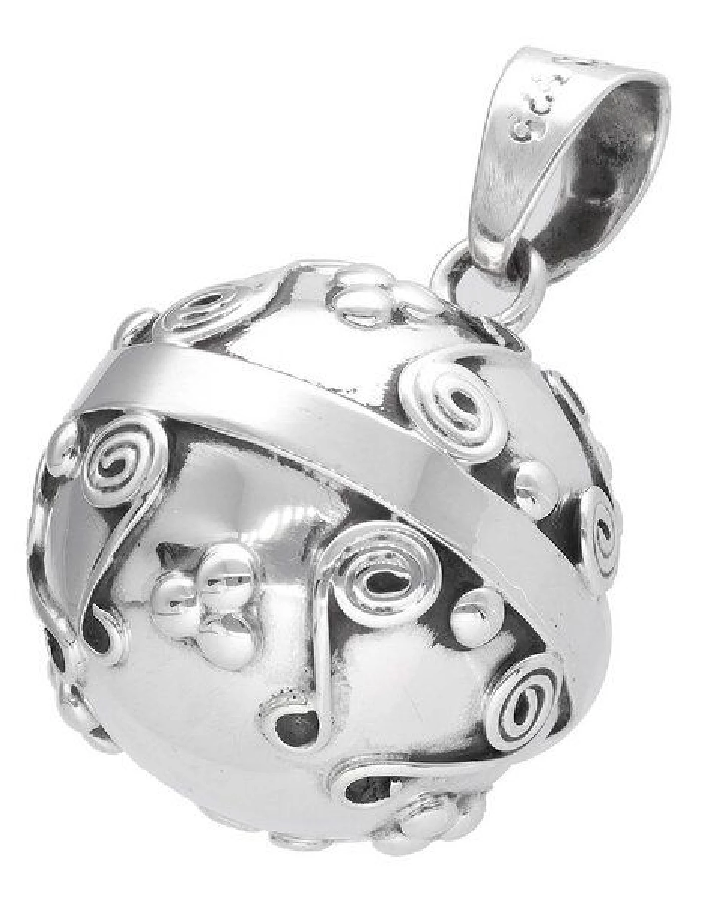 pakilia Silber Kette Klang Kugel Fair-Trade und handmade – Ansicht 2
