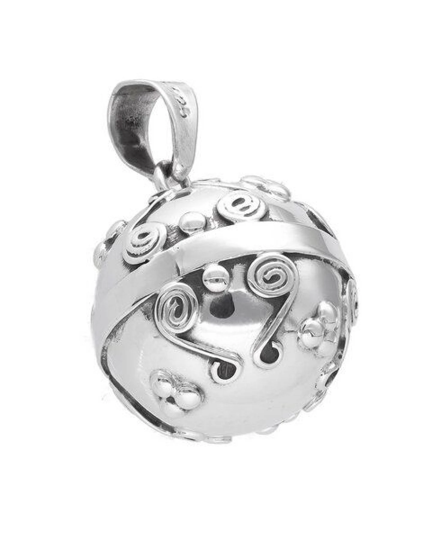 pakilia Silber Kette Klang Kugel Fair-Trade und handmade – Ansicht 3