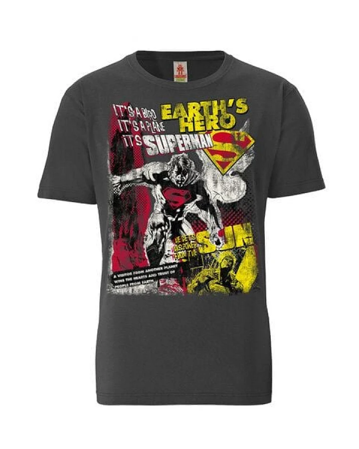 LOGOSH!RT LOGOSHIRT - DC - Superman - Earth Hero - 100% Organic Cotton - T-Shirt