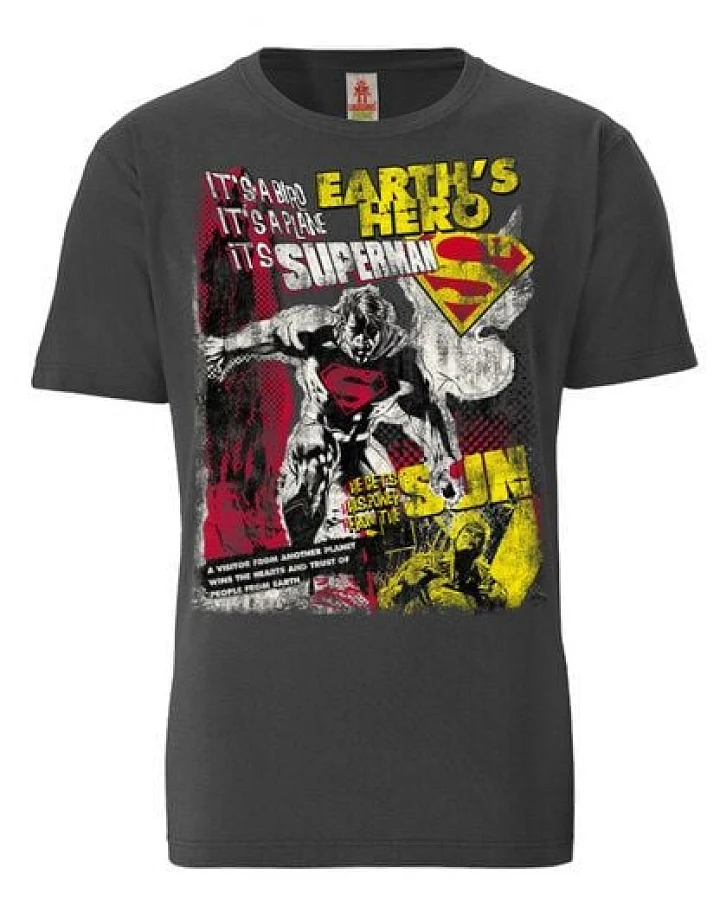 LOGOSH!RT LOGOSHIRT - DC - Superman - Earth Hero - 100% Organic Cotton - T-Shirt