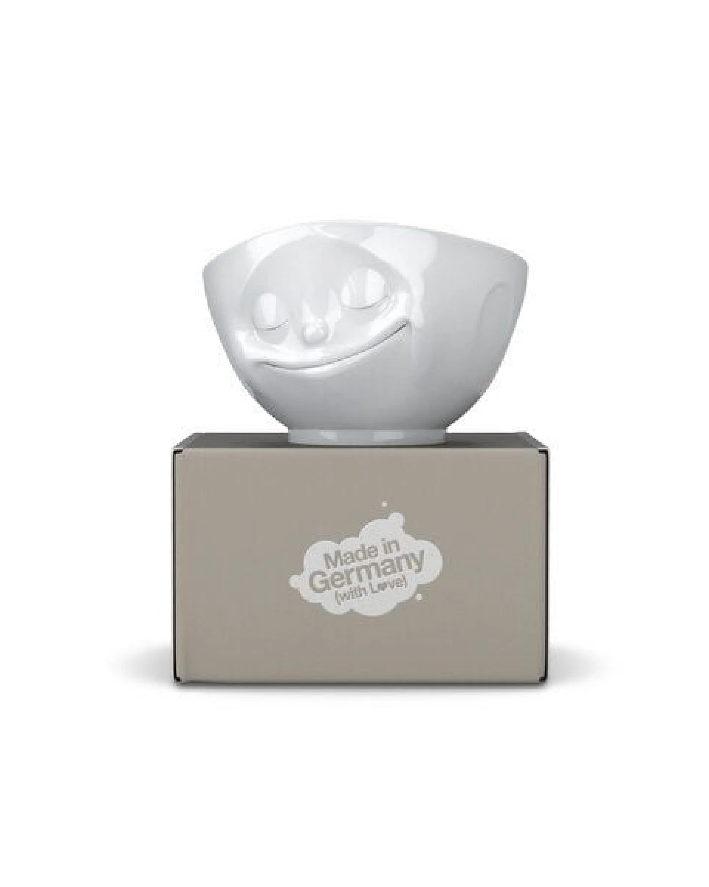 FIFTYEIGHT PRODUCTS Glückliche weiße TV Tasse 500ml – Ansicht 4
