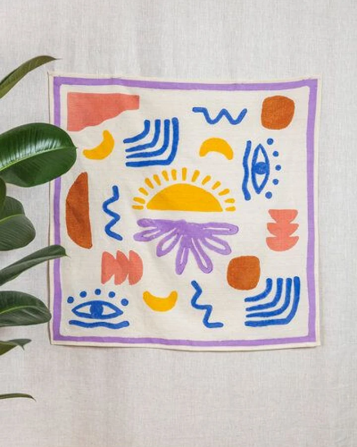 Jyoti - Fair Works Bio-Baumwoll Wandbehang Aankh
