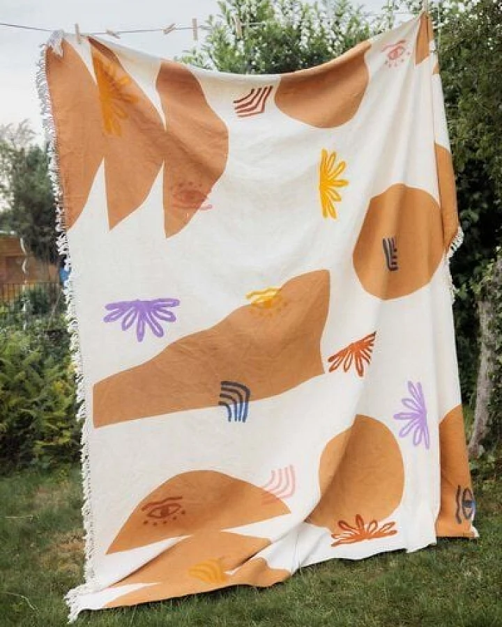 Jyoti - Fair Works Bio-Baumwoll Tagesdecke Aakaar