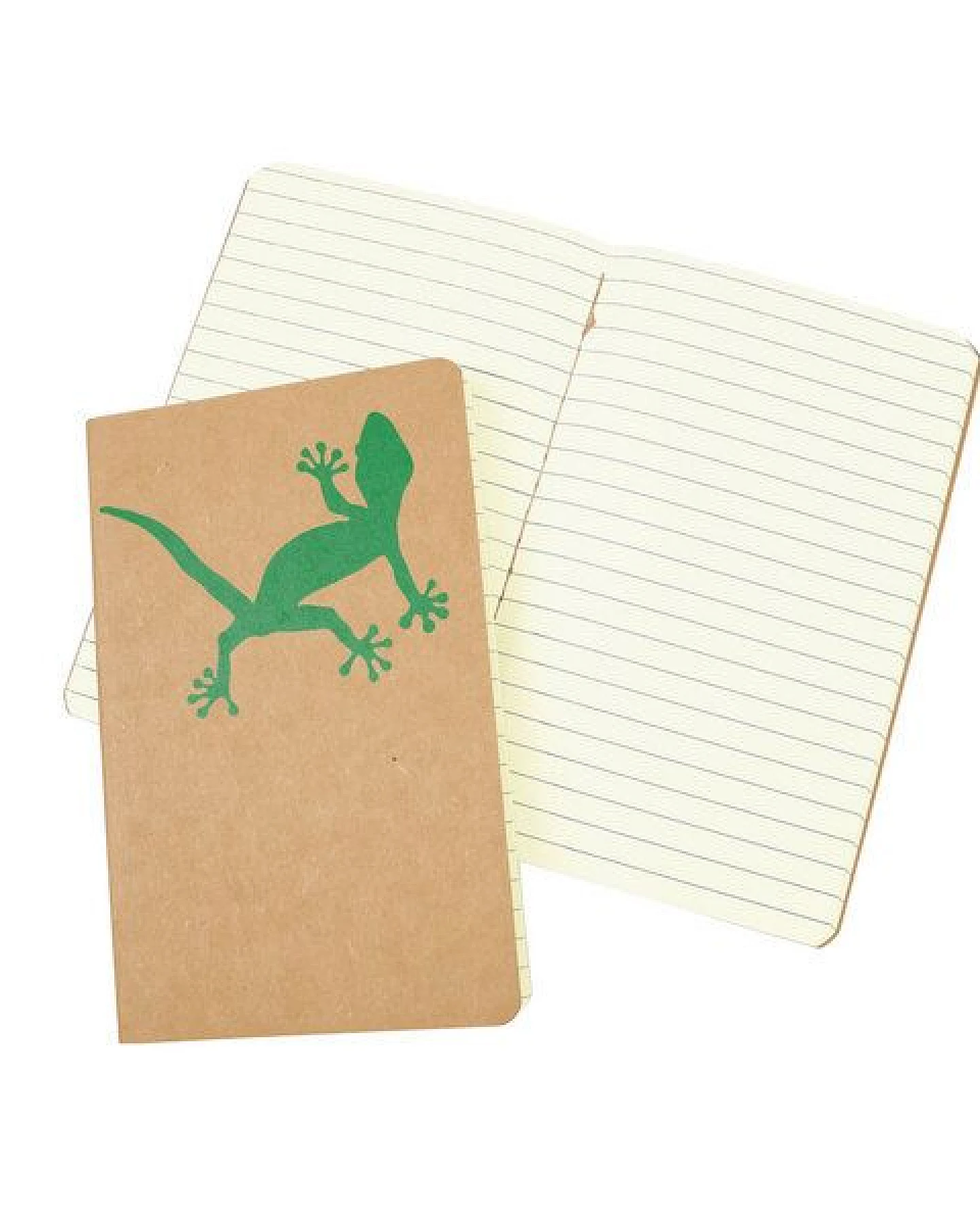 HANDGEDRUCKT "Gecko" NOTIZHEFT DIN A6 liniert – Ansicht 2