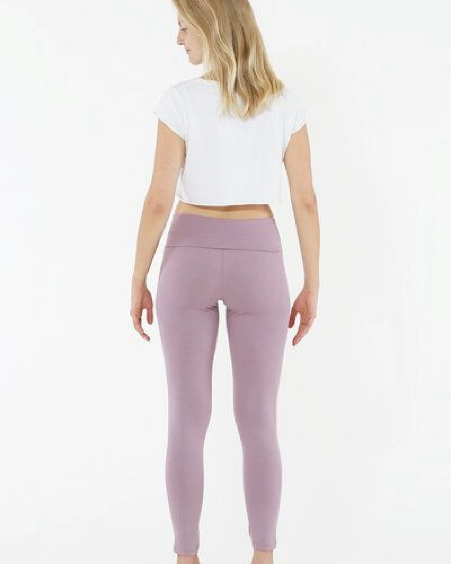 YOIQI Yoga Leggings aus Bio-Baumwolle mit hohem Bund – Ansicht 2