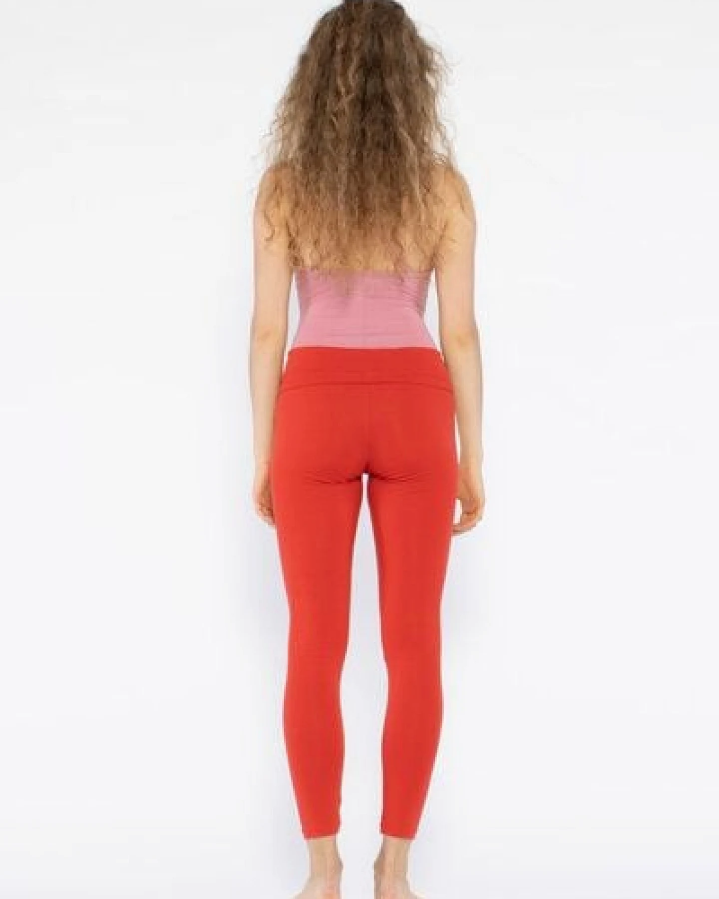YOIQI Yoga Leggings aus Bio-Baumwolle mit hohem Bund – Ansicht 2