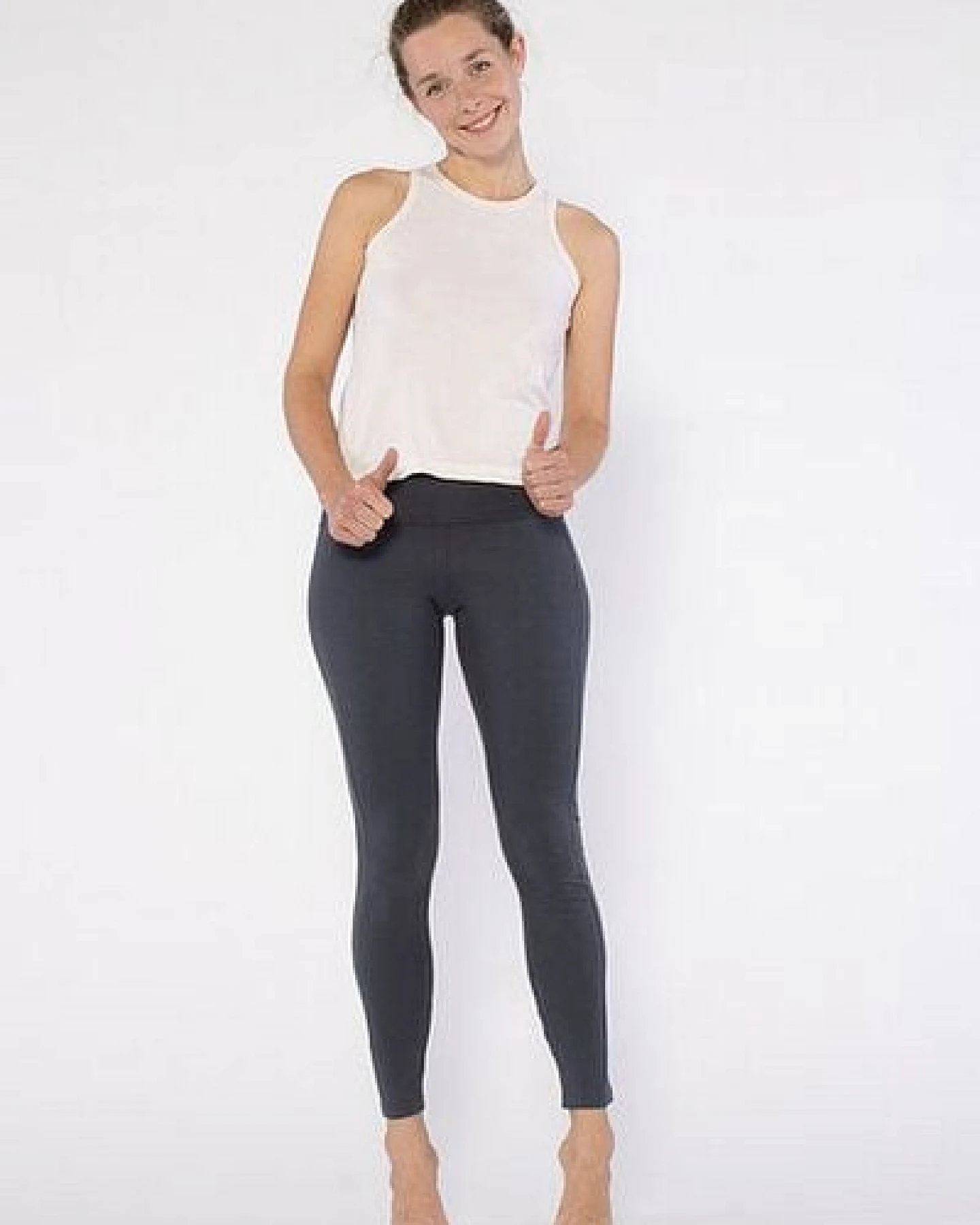 YOIQI Yoga Leggings aus Bio-Baumwolle mit hohem Bund – Ansicht 4