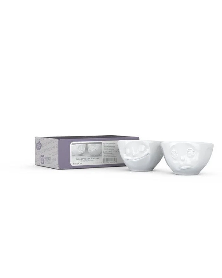 FIFTYEIGHT PRODUCTS Porzellan Schälchen 200ml glückl&Bitte 2er Set