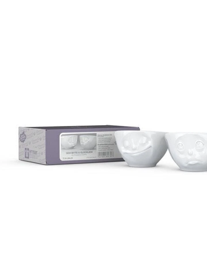 FIFTYEIGHT PRODUCTS Porzellan Schälchen 200ml glückl&Bitte 2er Set