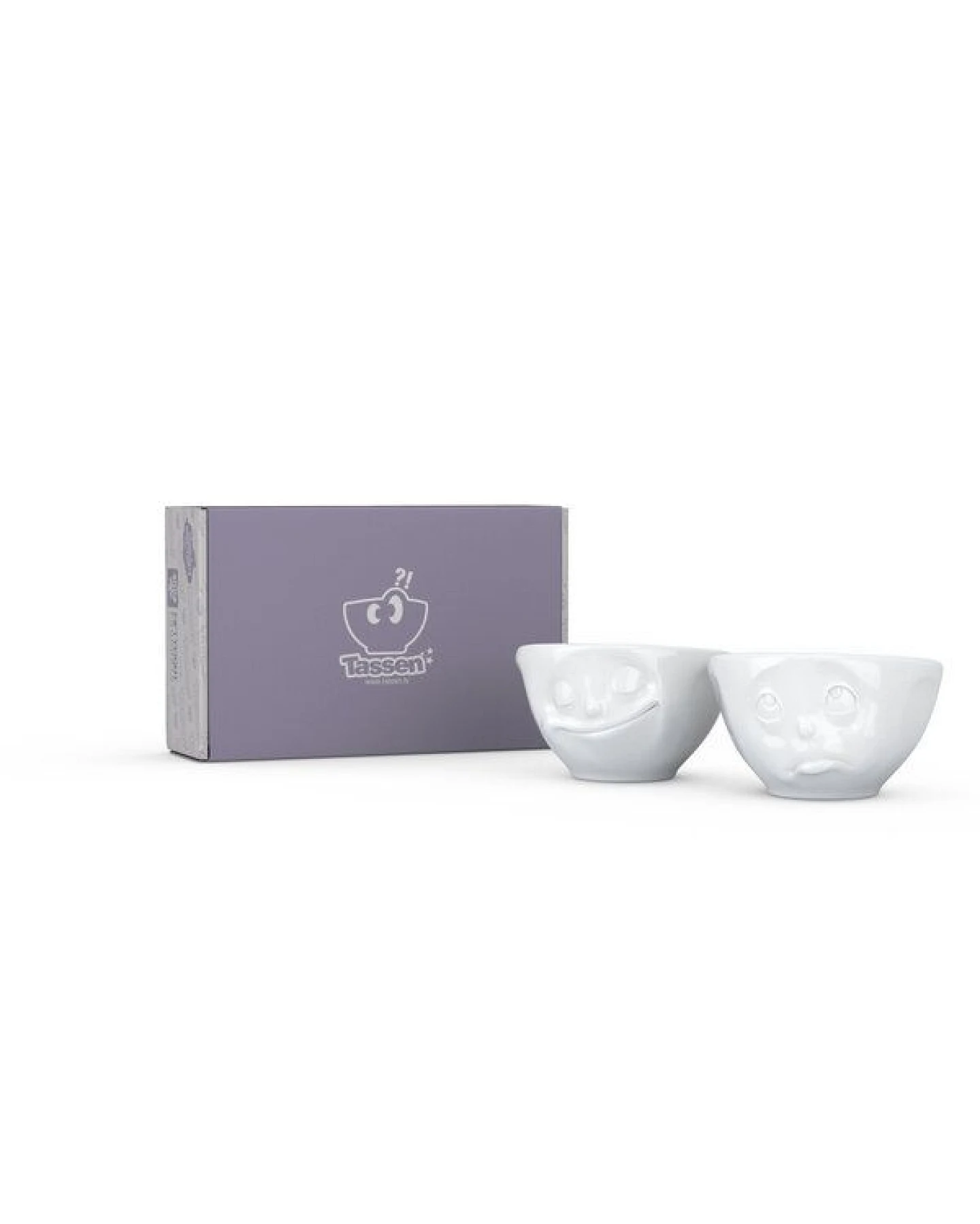 FIFTYEIGHT PRODUCTS Porzellan Schälchen 200ml glückl&Bitte 2er Set – Ansicht 4