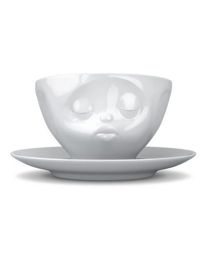 FIFTYEIGHT PRODUCTS Kaffeetasse „Küssend“ mit Unterteller (200 ml)