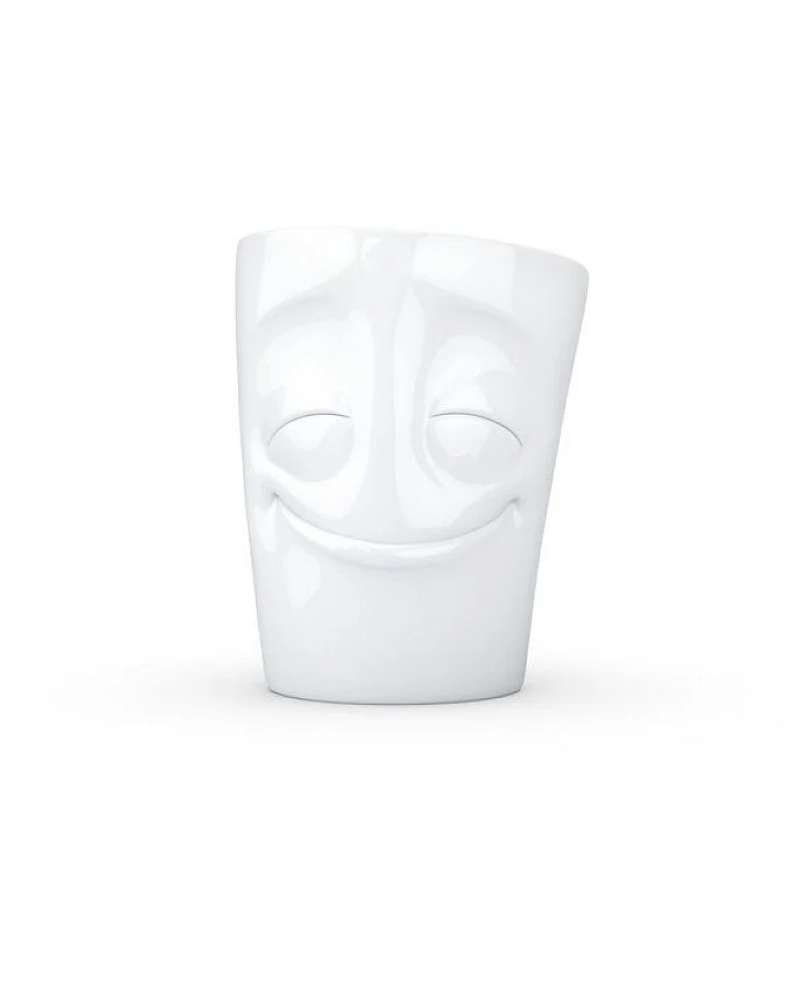 FIFTYEIGHT PRODUCTS Vergnügter Porzellan Becher mit Henkel