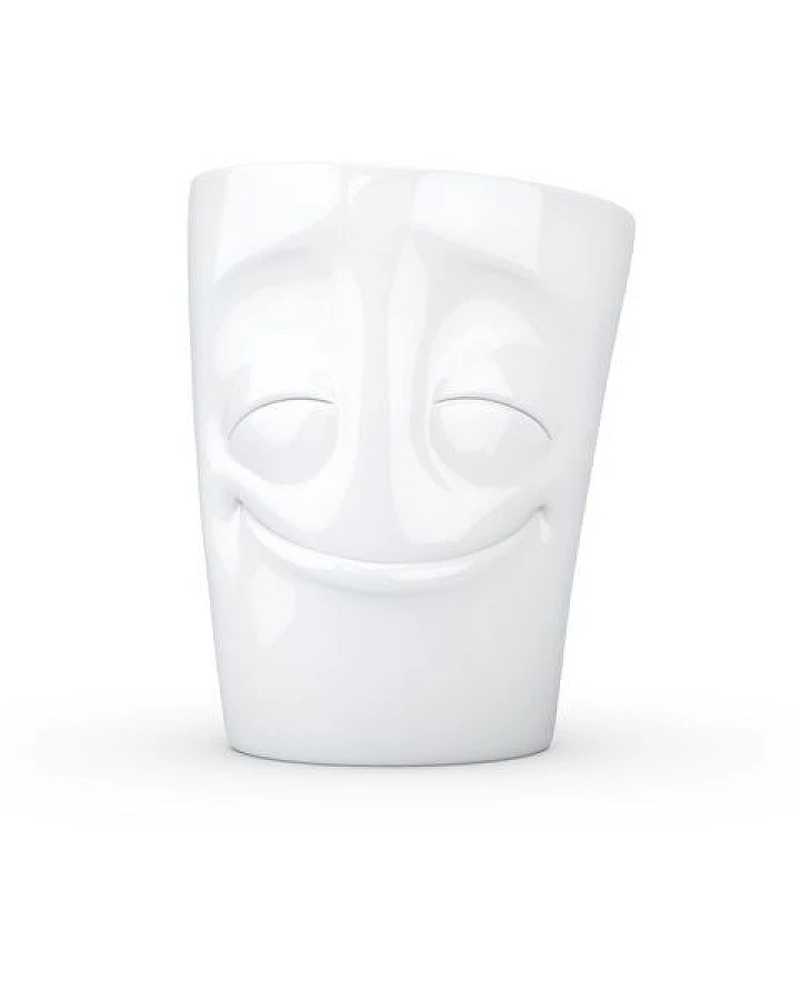 FIFTYEIGHT PRODUCTS Vergnügter Porzellan Becher mit Henkel