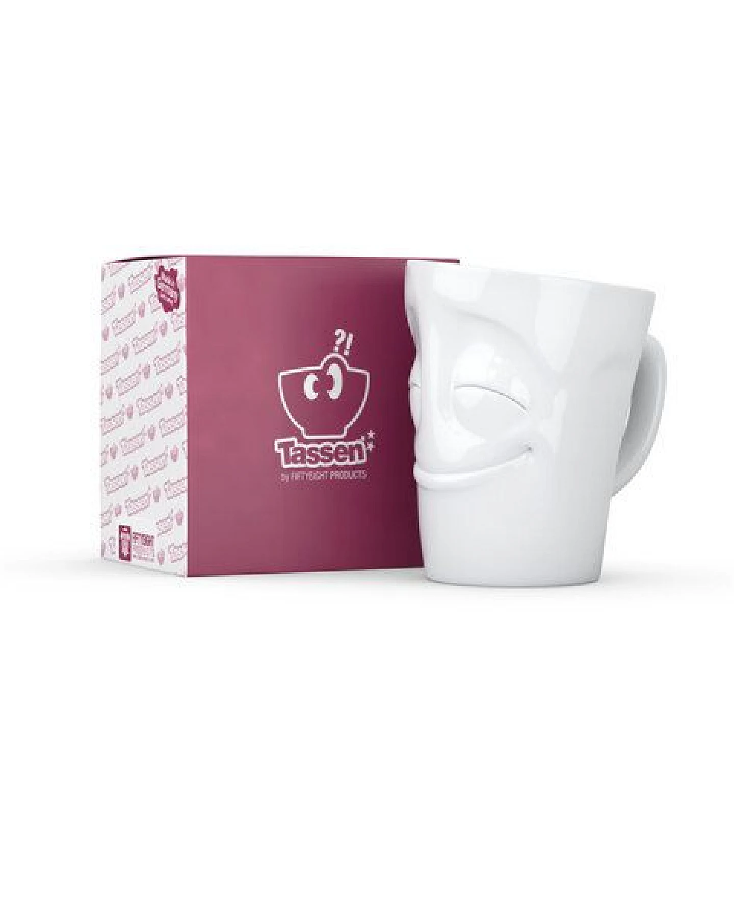 FIFTYEIGHT PRODUCTS Vergnügter Porzellan Becher mit Henkel – Ansicht 3