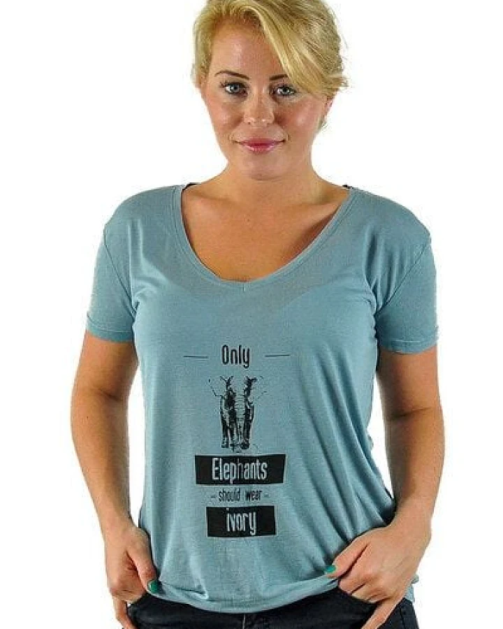 Human Family Damen Modal Shirt "Only Elephants should wear Ivory"