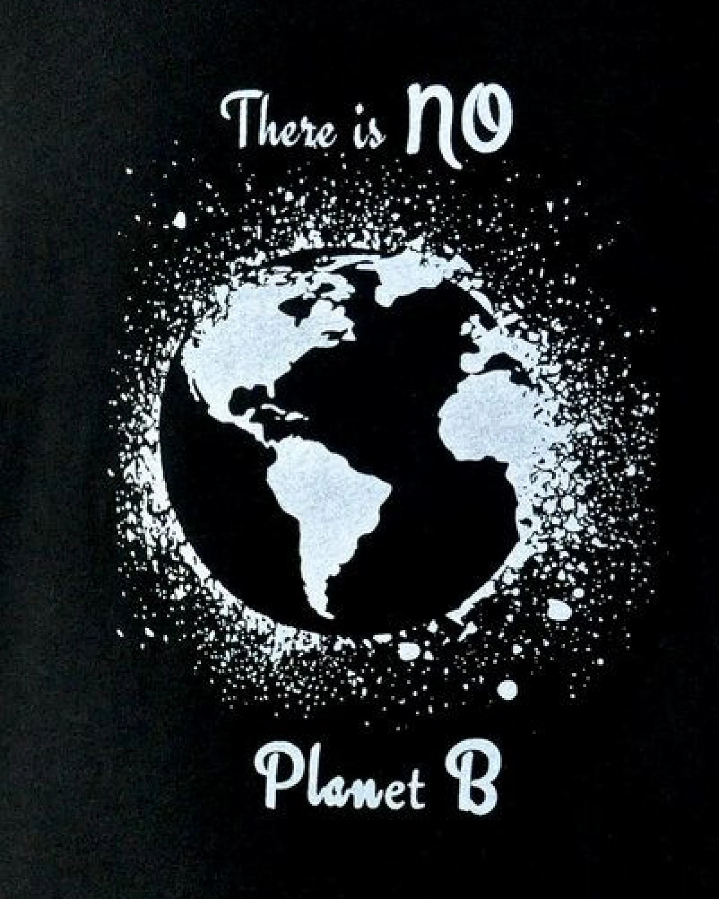Human Family Lässiges Herren Tanktop in schwarz mit großem Print - "Jump Planet B" – Ansicht 2