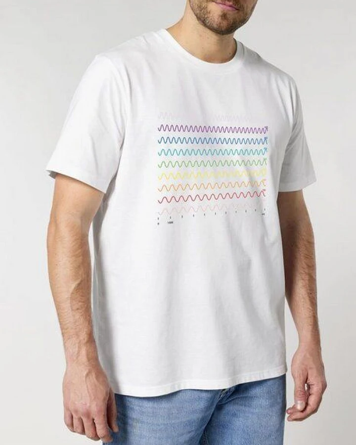 Unipolar Physik T-Shirt aus Bio-Baumwolle Modell: Wellenlänge