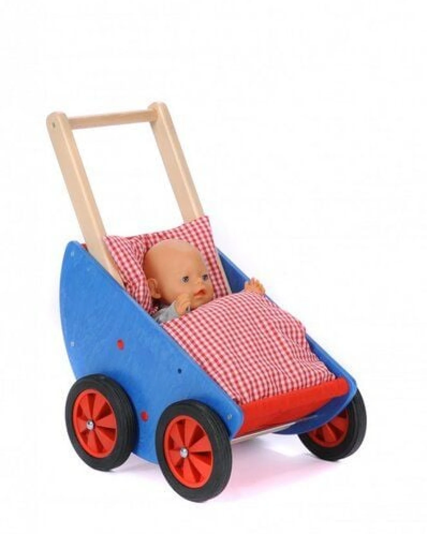 Bätz Holzspielwaren Schiebe-Lauflernwagen - Puppenwagen Robi - mit Bettzeug – Ansicht 2