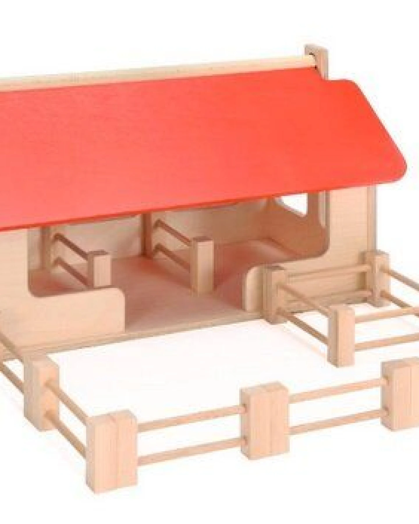 Bätz Holzspielwaren NEU toller Bauernhof Holz lackiert mit aufklappbaren Dach – Ansicht 2