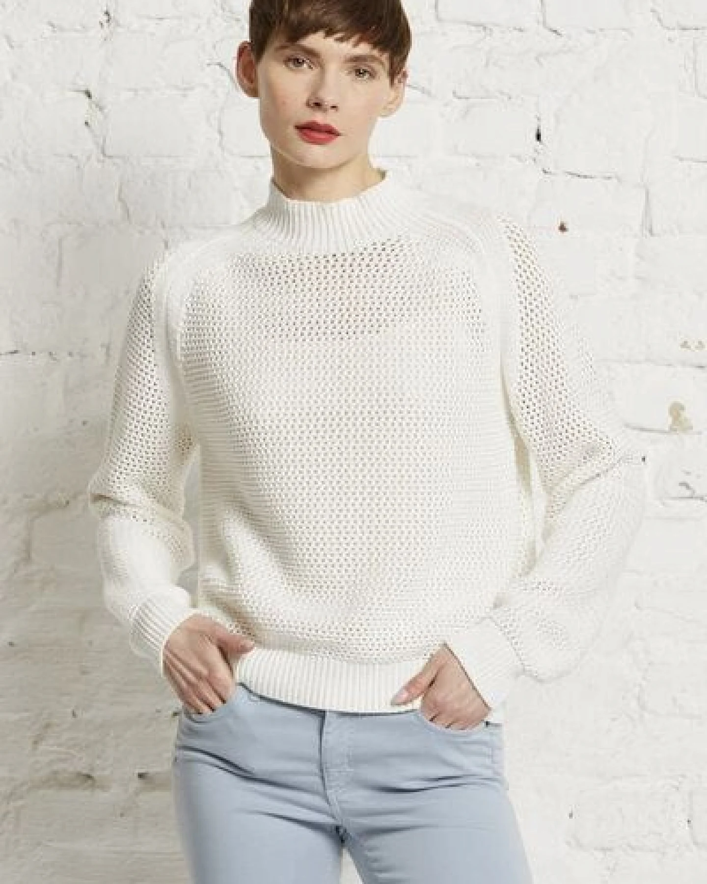 Wunderwerk Damen Pullover aus Bio Baumwolle "Turtleneck knitmix" – Ansicht 4