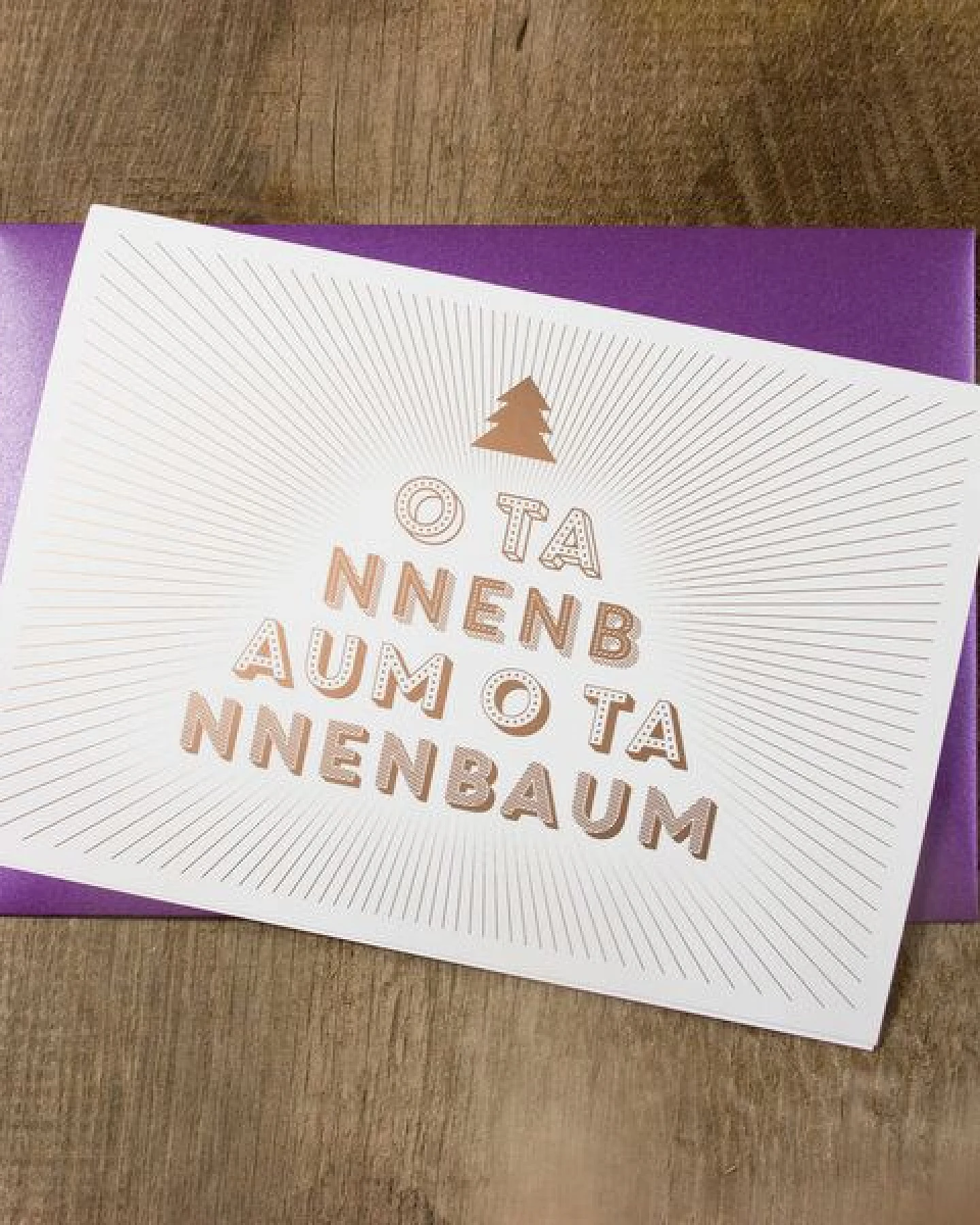 Bow & Hummingbird Grußkarte O Tannenbaum – Ansicht 3