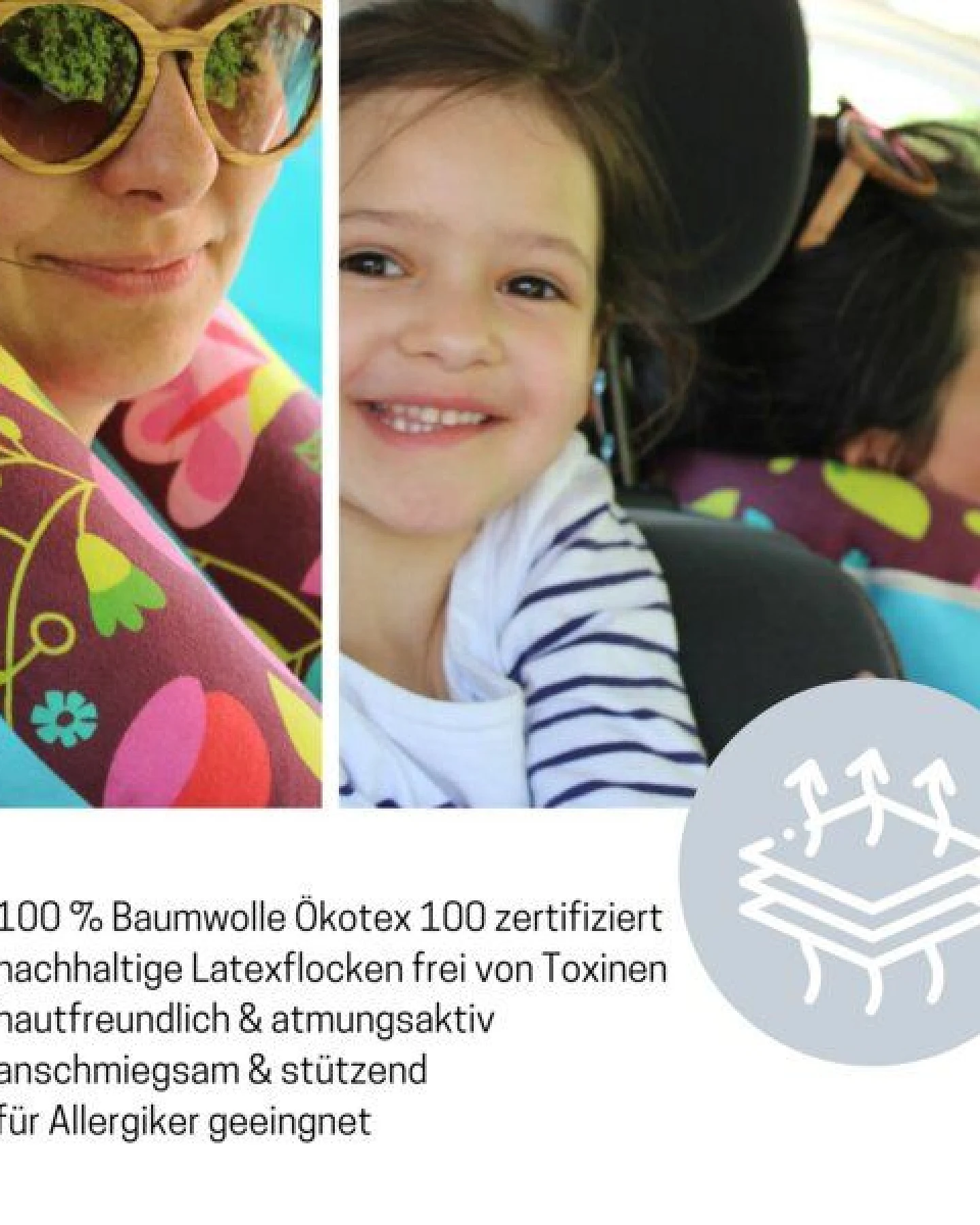 Millemarille Nackenkissen I hochwertiger Talalay Latex I atmungsaktiv I VIELE DESIGNS – Ansicht 3