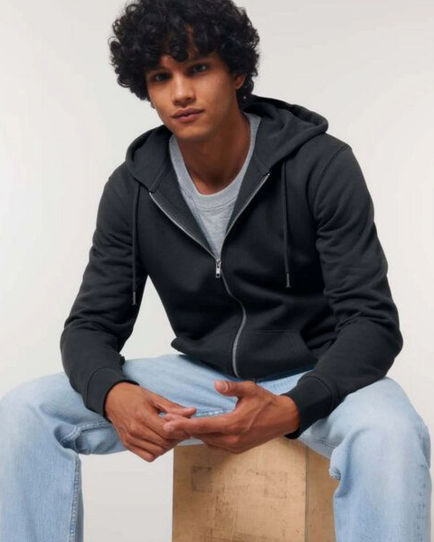GARY MASH Zipjacke mit Kapuze, Unisex aus Biobaumwolle – Ansicht 3