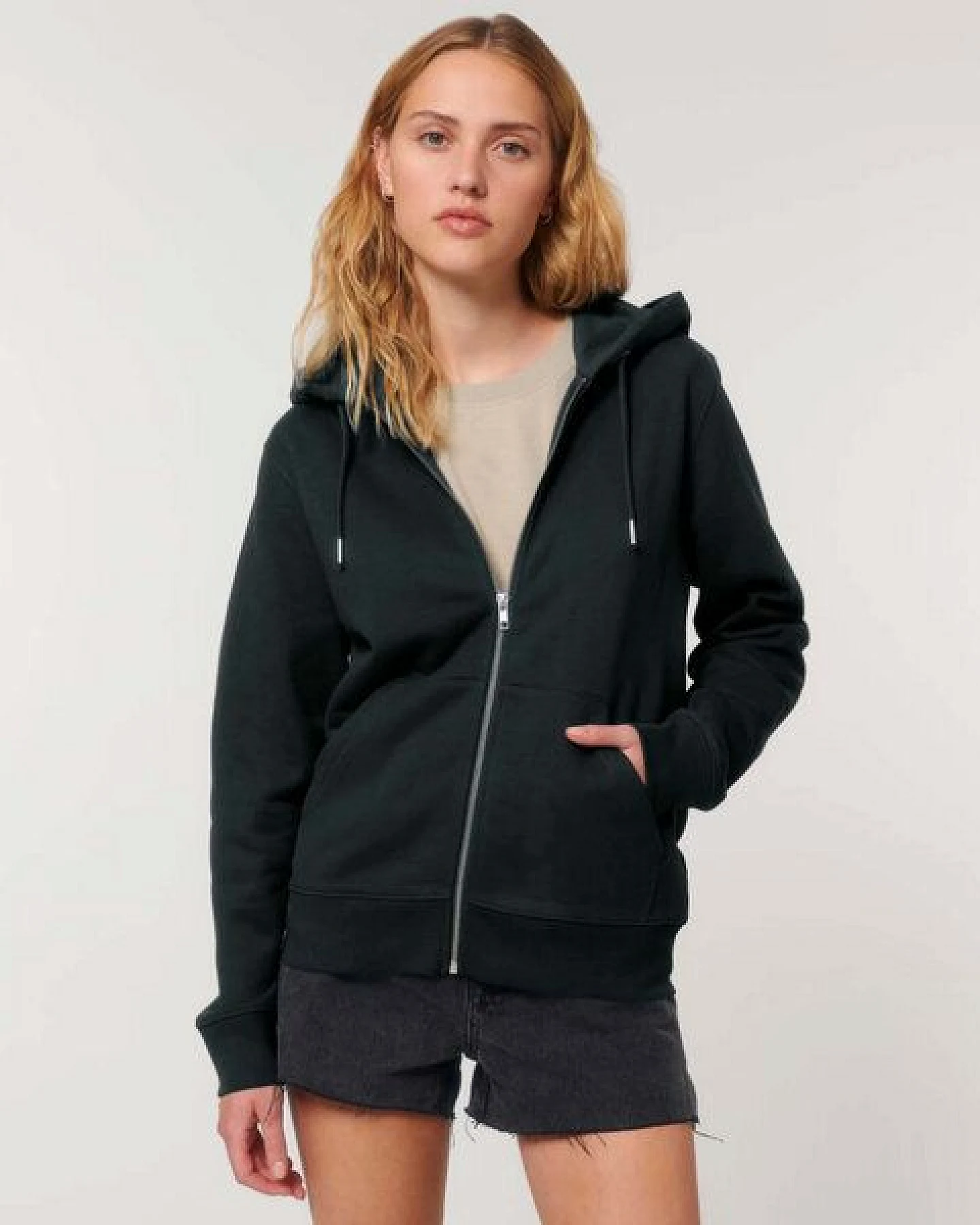 GARY MASH Zipjacke mit Kapuze, Unisex aus Biobaumwolle – Ansicht 4