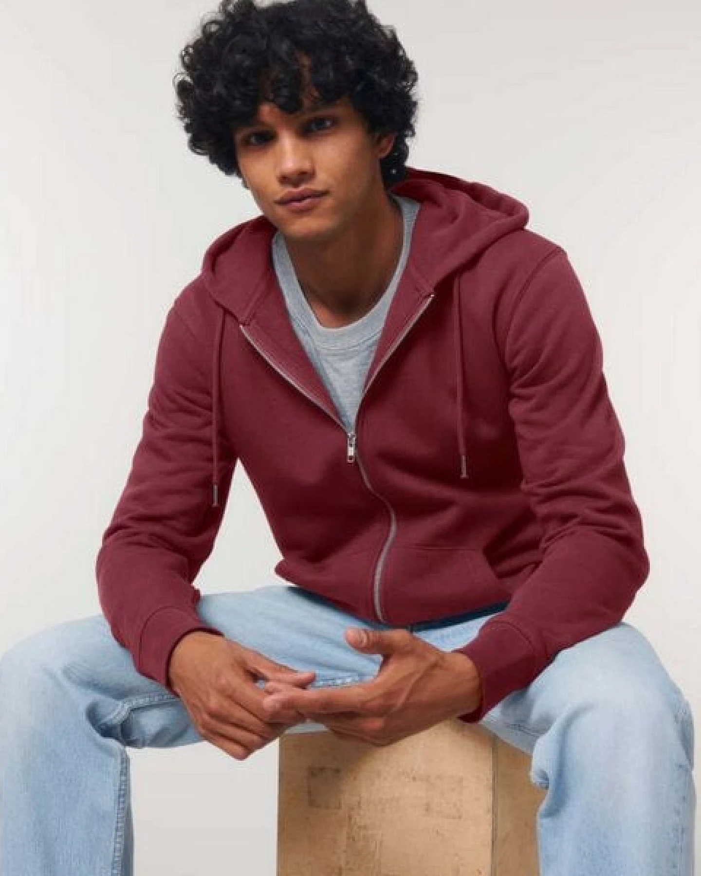 GARY MASH Zipjacke mit Kapuze, Unisex aus Biobaumwolle – Ansicht 3
