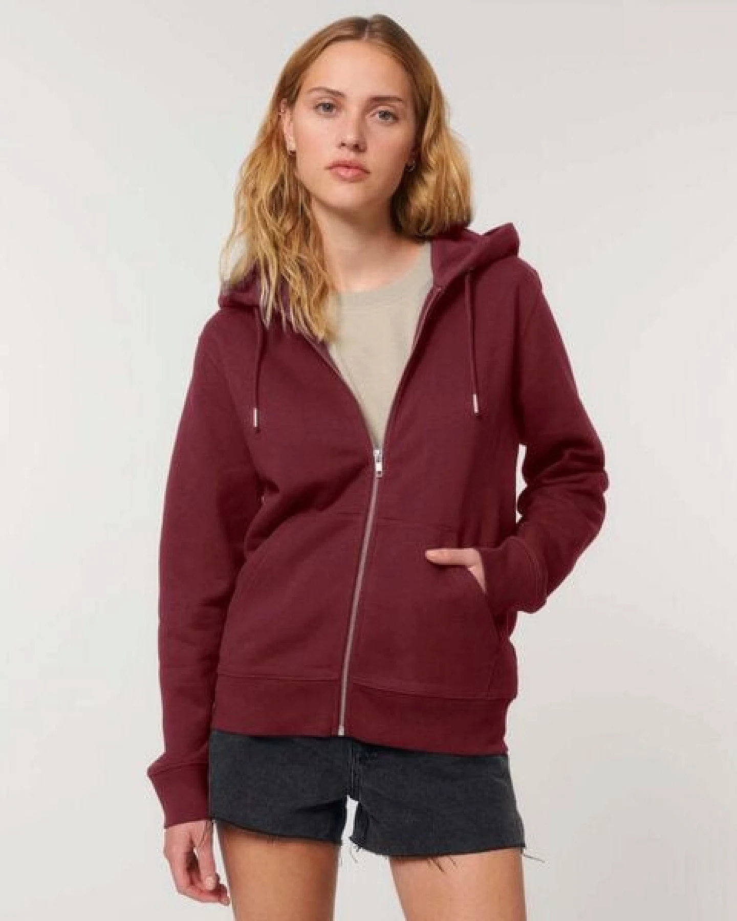 GARY MASH Zipjacke mit Kapuze, Unisex aus Biobaumwolle – Ansicht 4