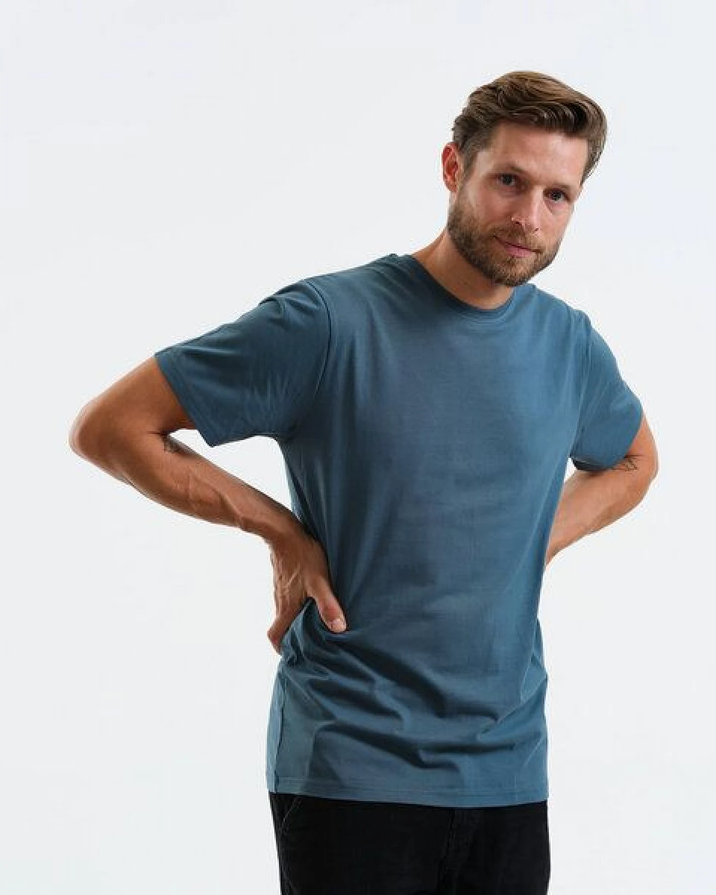 GARY MASH Herren Basic T-Shirt aus Biobaumwolle – Ansicht 3