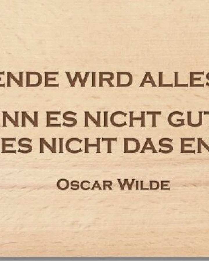Holzpostkarte Ende