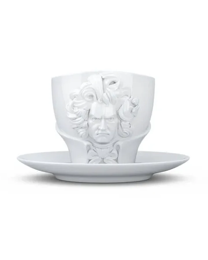 FIFTYEIGHT PRODUCTS TALENT Kaffeetasse „Ludwig van Beethoven“ mit Unterteller (260 ml)