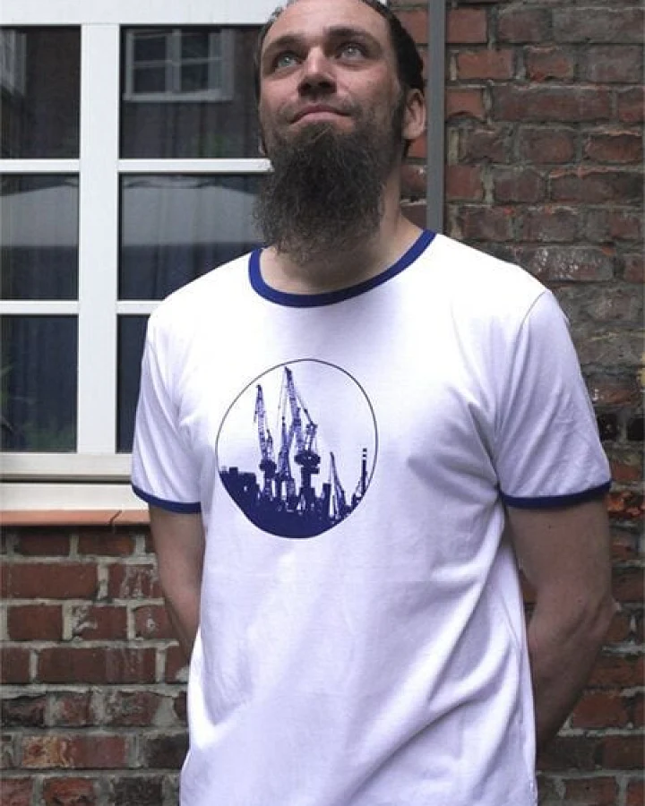 T-Shirtladen-Marktstrasse GmbH Kräne weiss royal Boy-Shirt