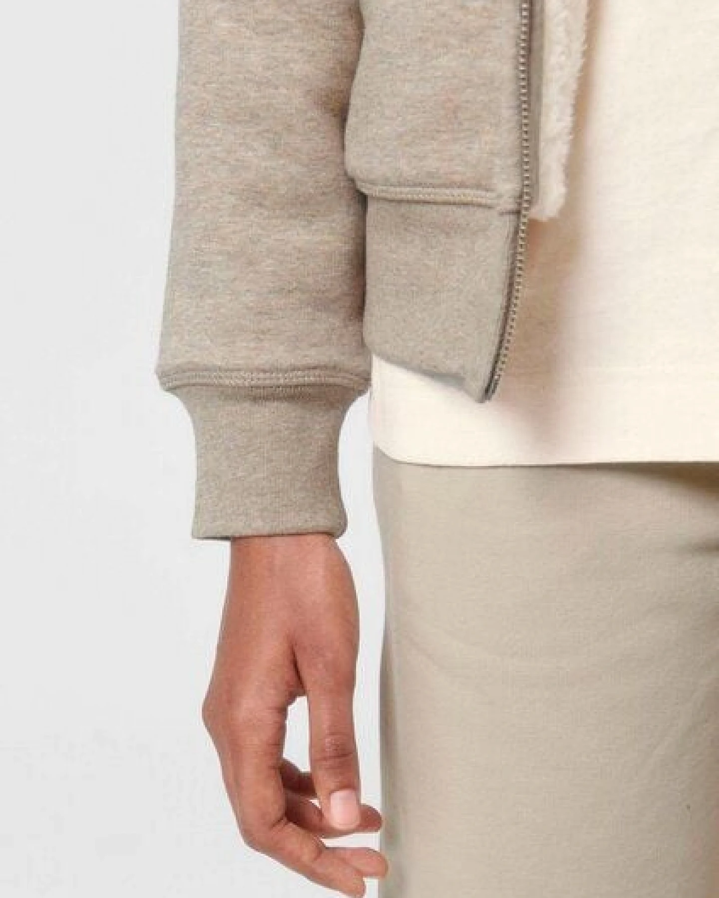 Voll gefütterte Unisex Sweatjacke "Heat Up" von Human Family – Ansicht 3