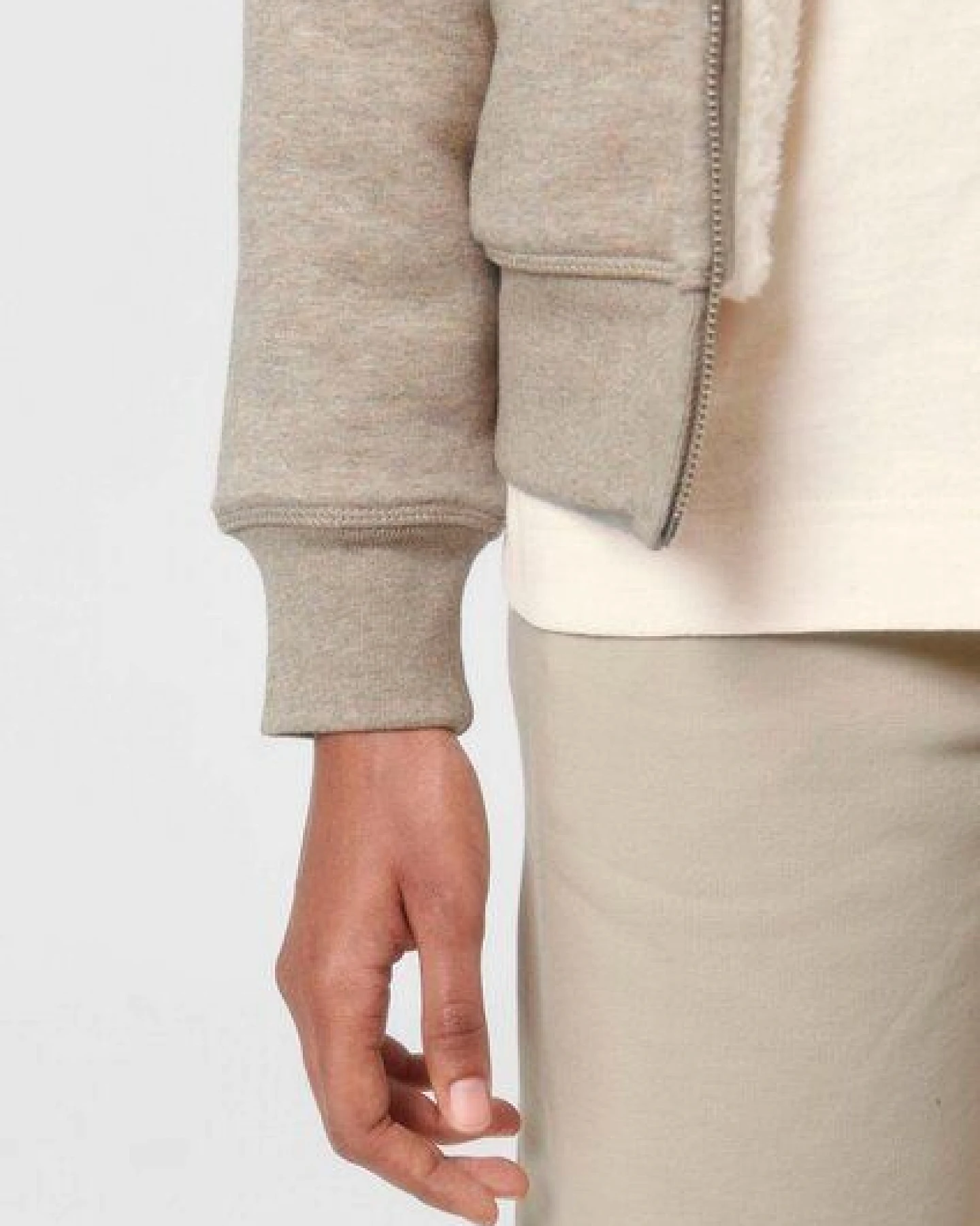 Voll gefütterte Unisex Sweatjacke "Heat Up" von Human Family – Ansicht 3