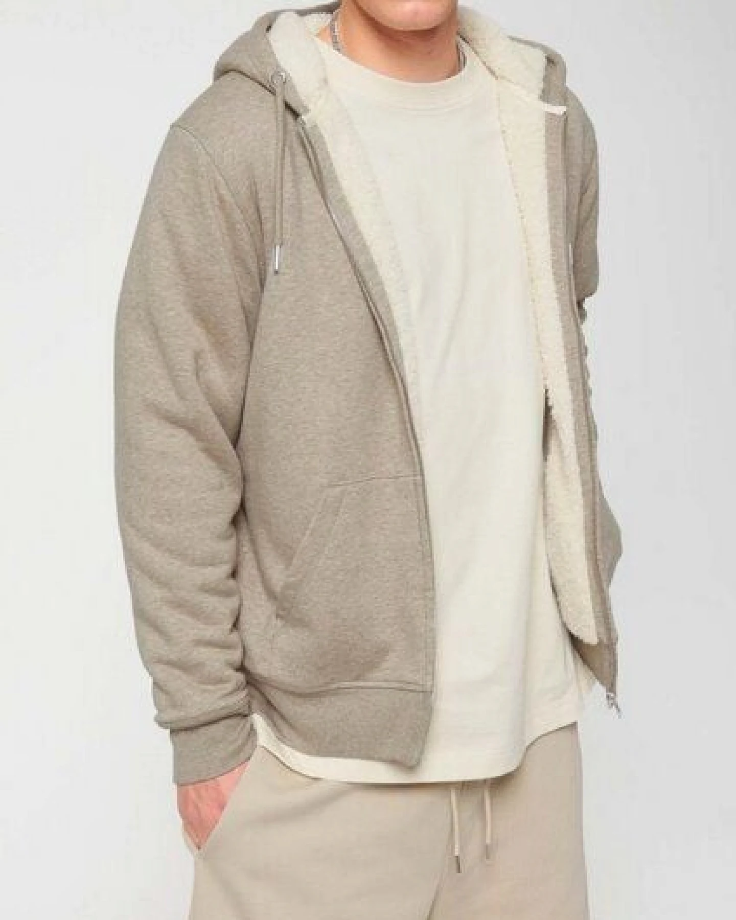 Voll gefütterte Unisex Sweatjacke "Heat Up" von Human Family – Ansicht 4