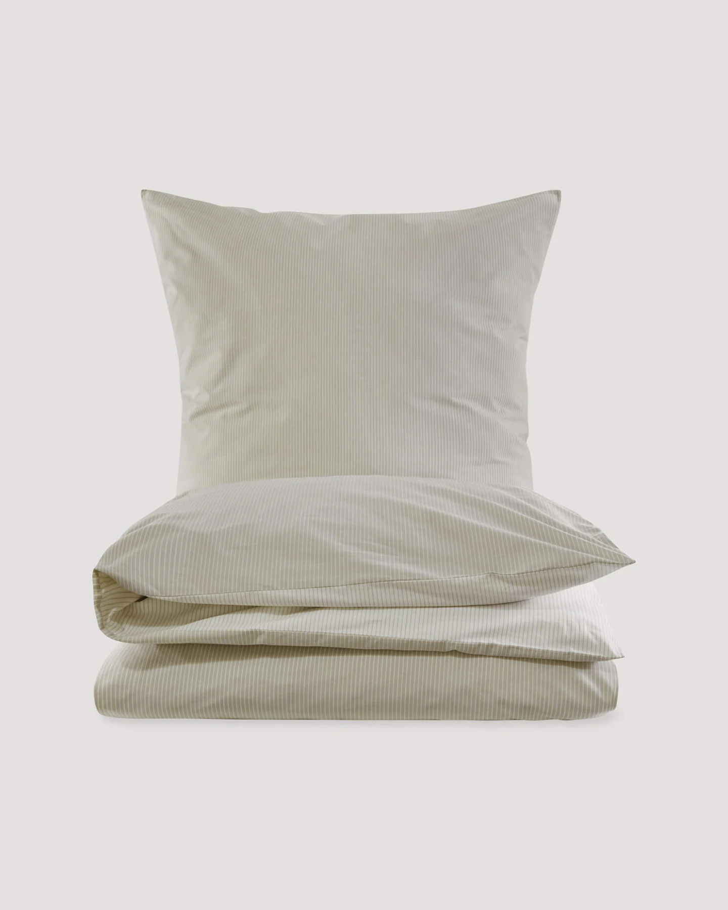 hessnatur Perkal Wende-Bettwäsche-Set PIET aus Bio-Baumwolle - grün - Größe 240x220 / 2x80x80 cm – Ansicht 2