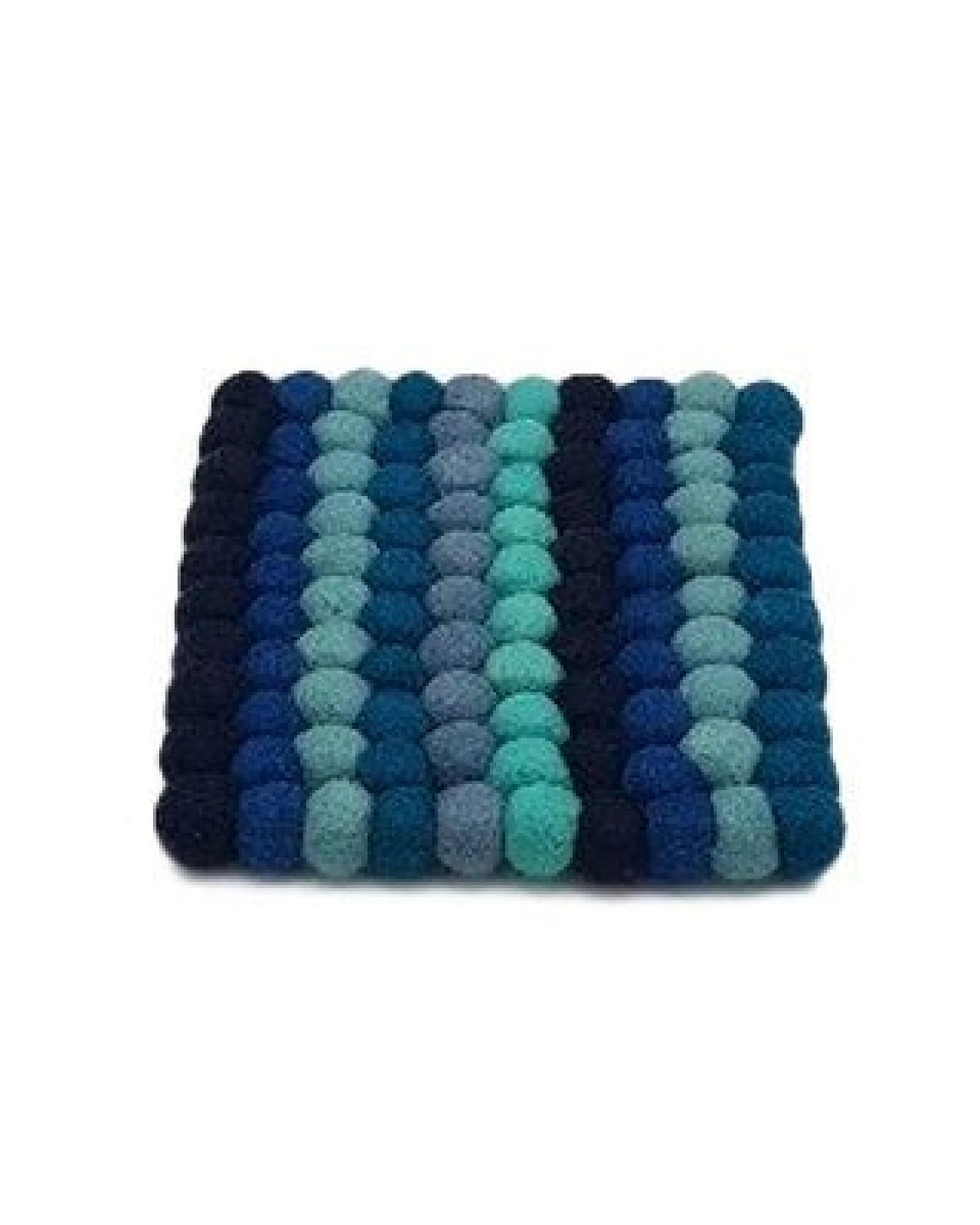 Frida Feeling Filz Untersetzer eckig mit Streifen - Blau – Ansicht 2