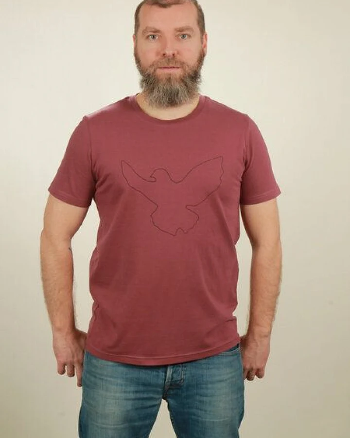 NATIVE SOULS T-Shirt Herren - Dove - berry