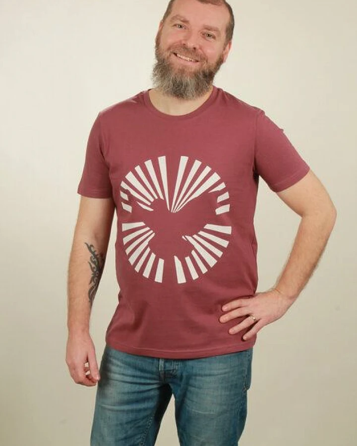 NATIVE SOULS T-Shirt Herren - Dove Sun - berry