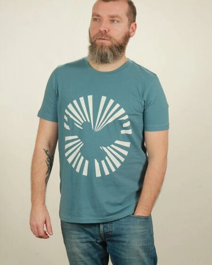 NATIVE SOULS T-Shirt Herren - Dove Sun - light blue