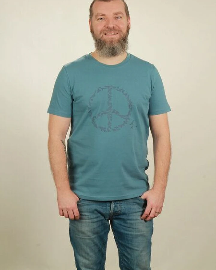 NATIVE SOULS T-Shirt Herren - Peace - light blue