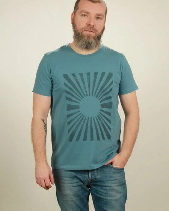 NATIVE SOULS T-Shirt Herren - Sun - light blue