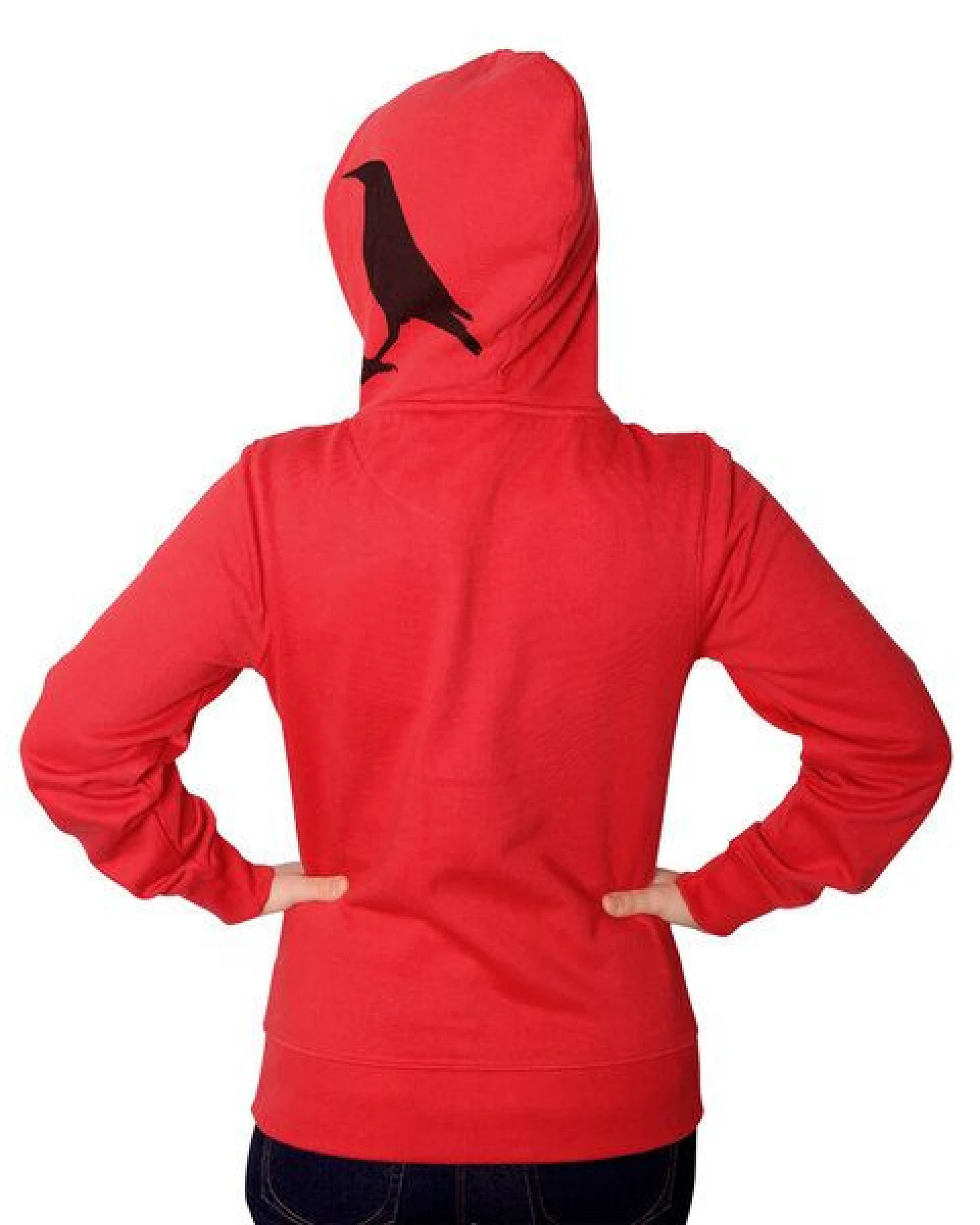 HANDGEDRUCKT "der Rabenflüsterer" Frauen Zip Hoody – Ansicht 2