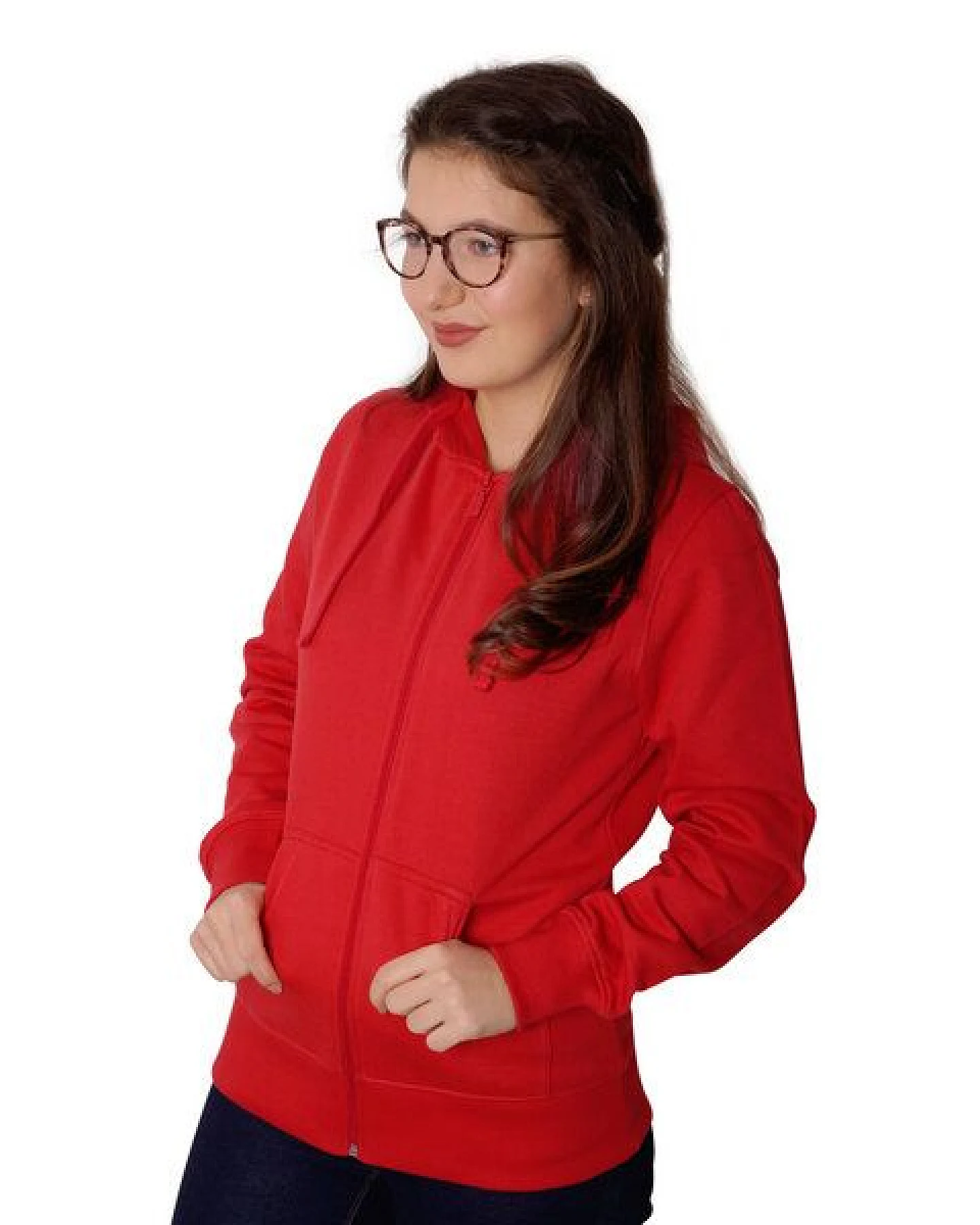 HANDGEDRUCKT "der Rabenflüsterer" Frauen Zip Hoody – Ansicht 3