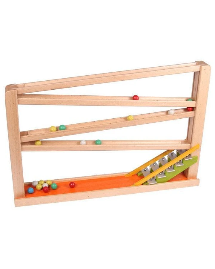 Beck Holzspielzeug Kugelbahn mit Glockenspiel Version 2