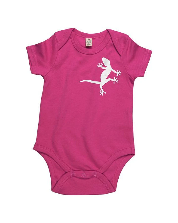 HANDGEDRUCKT "2 Geckos" Baby Body
