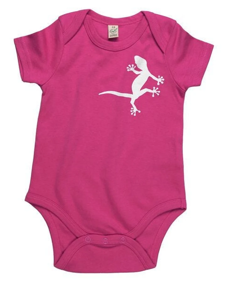 HANDGEDRUCKT "2 Geckos" Baby Body